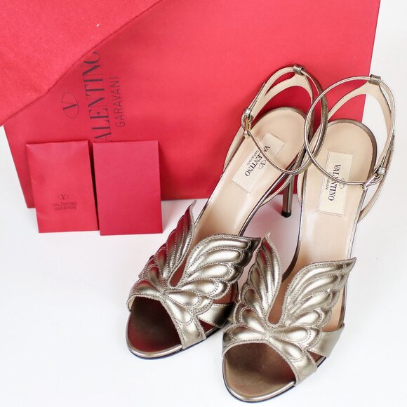 Valentino Shoes - NEW Valentino Metallic Butterfly Sandals | Runway Style for Party & Events